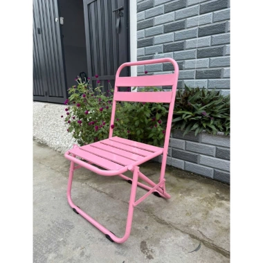Ghế sắt thanh lá trà chanh gấp gọn - phù hợp quán cà phê, dã ngoại, sân vườn 135k 6