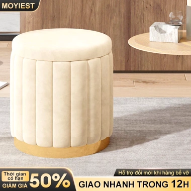Ghế Trang Điểm Bắc Âu Nhẹ Nail Round Bench Lưu Trữ Trắng Hồng Xám – Giá 344.300₫ Ghế Trang Điểm Bắc Âu Nhẹ Nail Round Bench Lưu Trữ Trắng Hồng Xám – Giá 344.300₫