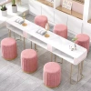 Ghế Trang Điểm Bắc Âu Nhẹ Nail Round Bench Lưu Trữ Trắng Hồng Xám – Giá 344.300₫ 9