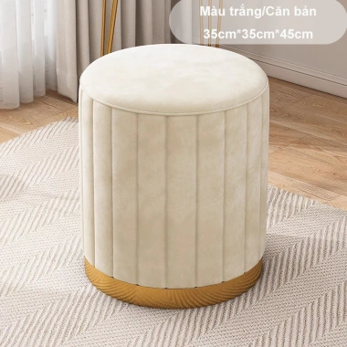 Ghế Trang Điểm Bắc Âu Nhẹ Nail Round Bench Lưu Trữ Trắng Hồng Xám – Giá 344.300₫ 10
