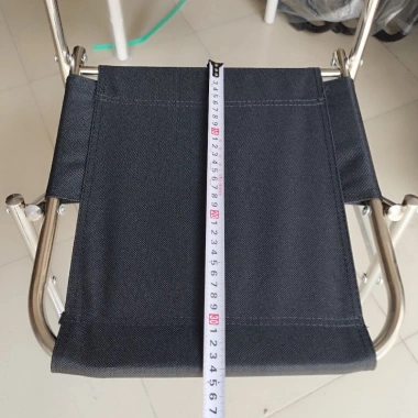 Ghế xếp inox Café - Câu cá, Dã ngoại, Chụp ống inox, Vải lưới dày, Giá 115k 5