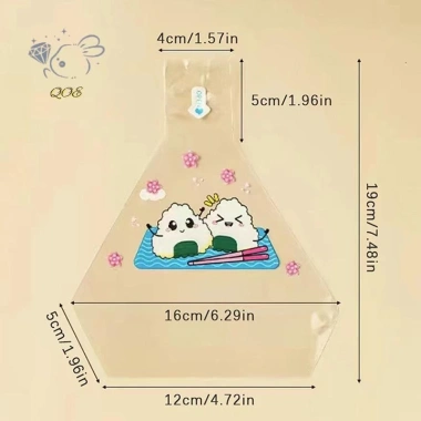 GI 100 chiếc túi đóng gói sushi hình tam giác dễ thương, khuôn rong biển cho bento - giảm còn 34.300₫