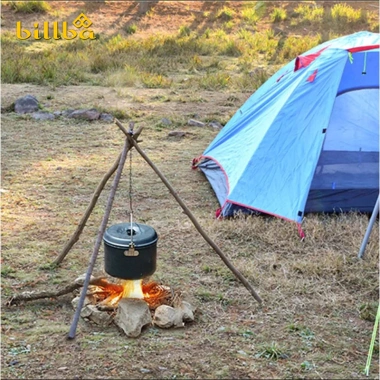 Giá ba lỗ tạo kiềng treo nồi thép không gỉ, dã ngoại cắm trại - Billba Outdoors 87k