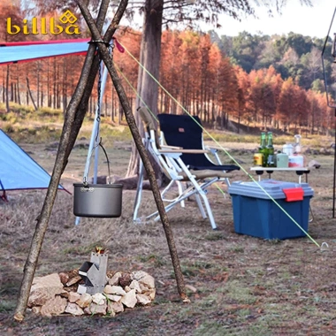 Giá ba lỗ tạo kiềng treo nồi thép không gỉ, dã ngoại cắm trại - Billba Outdoors 87k