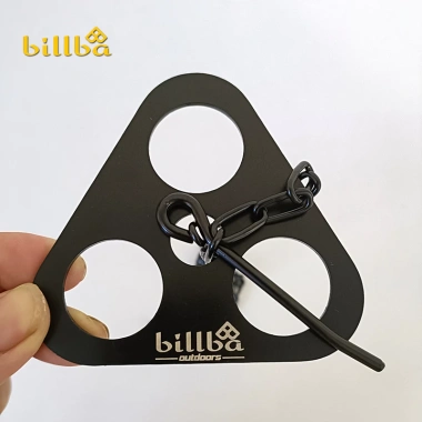 Giá ba lỗ tạo kiềng treo nồi thép không gỉ, dã ngoại cắm trại - Billba Outdoors 87k
