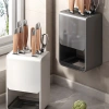 Giá để dao kéo và ống đựng đũa thìa HIKARI ED-93 - Treo tường, để bàn, thép carbon không gỉ, giá 195.000