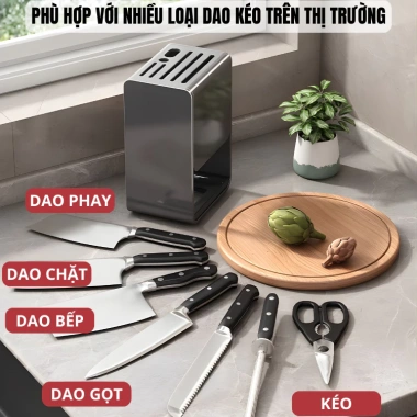 Giá để dao kéo và ống đựng đũa thìa HIKARI ED-93 - Treo tường, để bàn, thép carbon không gỉ, giá 195.000