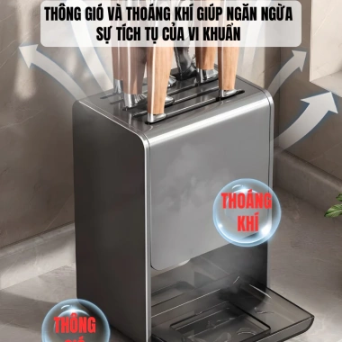 Giá để dao kéo và ống đựng đũa thìa HIKARI ED-93 - Treo tường, để bàn, thép carbon không gỉ, giá 195.000