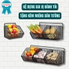 Giá để đồ nhà bếp, kệ gia vị hành tỏi 3 ngăn kèm miếng dính tường, giảm còn 23.500₫ 3