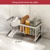 Giá Để Đồ Rửa Chén Bát JYoohome Inox 304 Chống Rỉ - Kệ Bồn Rửa Tiện Lợi + Khay Hứng Nước - Giá 24.000₫ 6