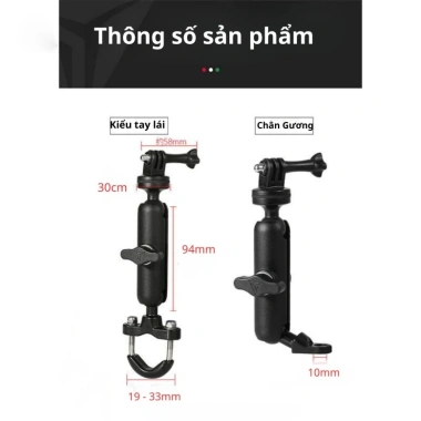 Giá đỡ camera hành trình SNAPO Pat - Gắn vào ghi đông, chân gương, chỉ 115k