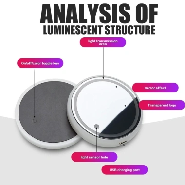 Giá Đỡ Cốc Nước LED ô tô, cảm biến rung, chống trượt, cổng USB - Khải Huy Scar 51k
