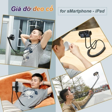 Giá Đỡ Điện Thoại Đeo Cổ Linh Hoạt - Tự Do Tay, Bảo Vệ Cổ, Dùng cho 3.5-6.3 inch, Giá chỉ 47.600₫ 8