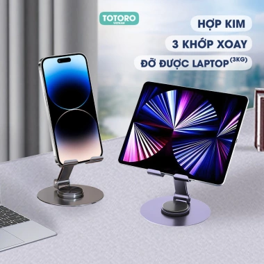 Giá đỡ điện thoại iPad hợp kim xoay 360 gấp gọn - Kệ đỡ iPhone Android TPS chỉ 22.900đ 2