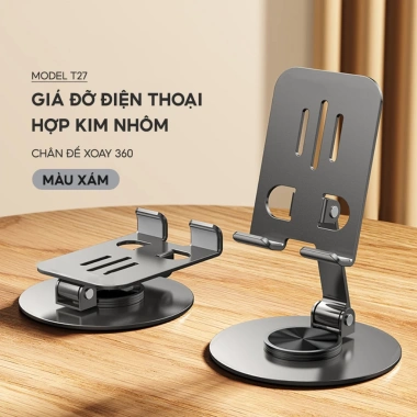 Giá Đỡ Điện Thoại JYoohome Xoay 360 Hợp Kim Nhôm - Kệ Xem Phim Livestream, Giá 38.000đ