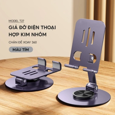Giá Đỡ Điện Thoại JYoohome Xoay 360 Hợp Kim Nhôm - Kệ Xem Phim Livestream, Giá 38.000đ