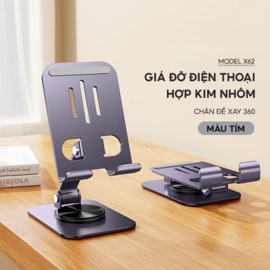 Giá Đỡ Điện Thoại JYoohome Xoay 360 Hợp Kim Nhôm - Kệ Xem Phim Livestream, Giá 38.000đ