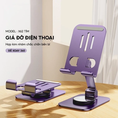 Giá Đỡ Điện Thoại, Máy Tính Bảng Xoay 360 Hợp Kim Nhôm - Kệ Livestream Gấp Gọn, Chỉ 35.000₫ 10