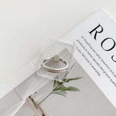 Giá Đỡ Điện Thoại Nhẫn Xoay 360 Độ Trong Suốt Đính Kim Cương Giả Giá 15.500 VND
