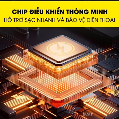 Giá đỡ điện thoại ô tô C23 Scar kẹp tự động, sạc không dây 66W, lộ mạch gắn cửa gió - Giá chỉ 275k