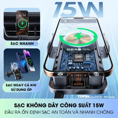 Giá đỡ điện thoại ô tô F18 cửa gió, sạc không dây, tự động xoay ngang, quan sát dễ dàng 399k 8 Giá đỡ điện thoại ô tô F18 cửa gió, sạc không dây, tự động xoay ngang, quan sát dễ dàng 399k 8
