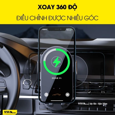 Giá đỡ điện thoại ô tô G16 VuaAuto kẹp tự động, sạc không dây, gắn cửa khe gió, giảm còn 290k