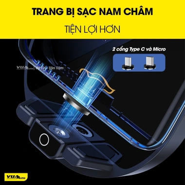 Giá đỡ điện thoại ô tô G16 VuaAuto kẹp tự động, sạc không dây, gắn cửa khe gió, giảm còn 290k