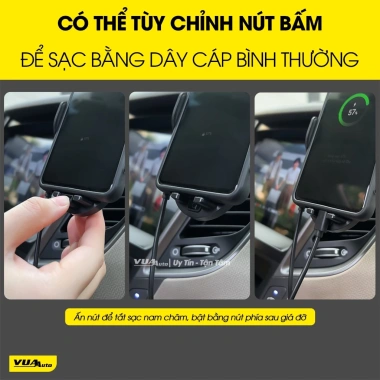 Giá đỡ điện thoại ô tô G16 VuaAuto kẹp tự động, sạc không dây, gắn cửa khe gió, giảm còn 290k