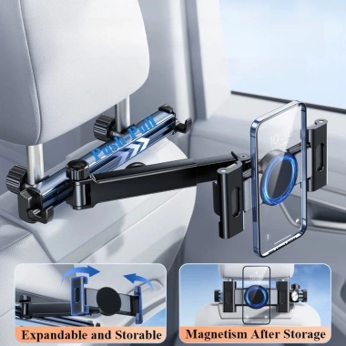 Giá đỡ điện thoại ô tô Hipacool - Giá đỡ máy tính bảng ghế sau, điều chỉnh từ tính 4.7-12.9 inch, giảm giá 20% 3