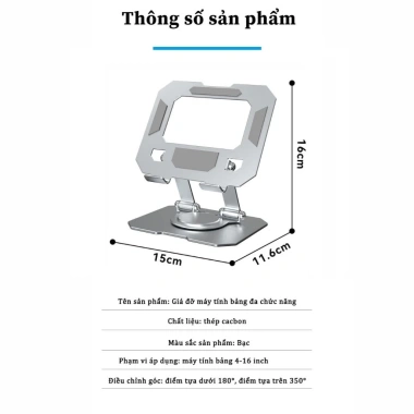 Giá đỡ điện thoại và iPad MOBRIX - Chân xoay 360°, tản nhiệt hợp kim, gấp gọn, giá 101.000đ