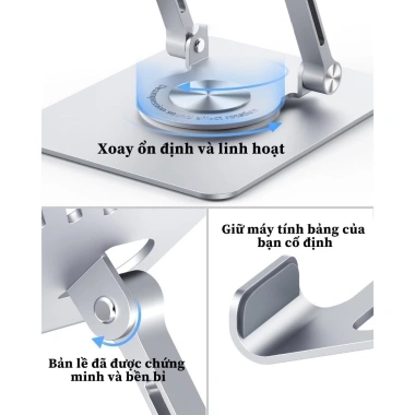 Giá đỡ điện thoại và iPad MOBRIX - Chân xoay 360°, tản nhiệt hợp kim, gấp gọn, giá 101.000đ