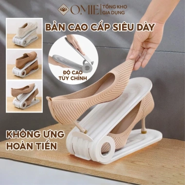 Giá đỡ giày gấp đôi cao cấp siêu dày - Đế 4 nấc thông minh, điều chỉnh, tiết kiệm không gian, giá 12.437₫
