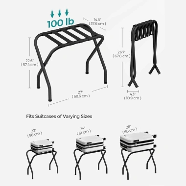 Giá Đỡ Hành Lý Gập Lại Baosity Nhẹ Di Động Bảo Quản Vali Du Lịch Phòng Khách Ký Túc Xá Chỉ 392.000đ 6