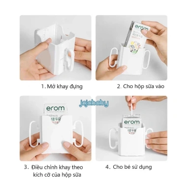 Giá đỡ hộp sữa MS349 – Khay đựng có quai cầm, bé tự uống dễ dàng, chỉ 16.800đ