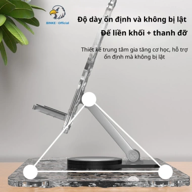 Giá đỡ iPad BINKE xoay 360 độ đa năng Acrylic trong suốt - Tiện lợi, chỉ 59.500₫ 4