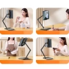Giá đỡ iPad, điện thoại hợp kim nhôm 360 độ trục xoay 4 chiều, chống rung, chắc, gấp gọn 9