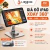 Giá đỡ iPad Laptop gấp gọn xoay 360° kim nhôm, silicon chống trượt - LionKing