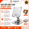 Giá đỡ iPad Laptop gấp gọn xoay 360° kim nhôm, silicon chống trượt - LionKing 2