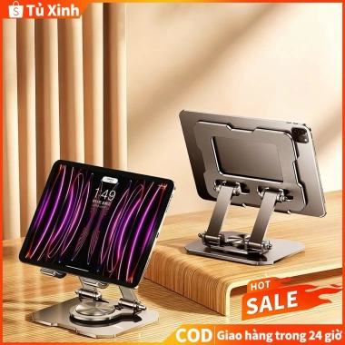 Giá Đỡ iPad & Laptop Xoay 360° Hợp Kim Thép Cao Cấp – Gập Gọn, Giá 75.800₫