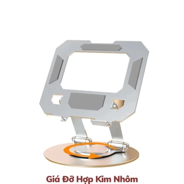 Giá đỡ iPad, máy tính bảng, điện thoại xoay 360 độ kim loại chắc chắn đa năng 8