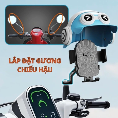 Giá đỡ kẹp điện thoại ZH XIAOKE gắn xe máy kèm nón bảo hiểm - Chắc chắn, giá 61.000₫