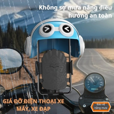 Giá đỡ kẹp điện thoại ZH XIAOKE gắn xe máy kèm nón bảo hiểm - Chắc chắn, giá 61.000₫