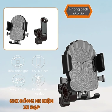 Giá đỡ kẹp điện thoại ZH XIAOKE gắn xe máy kèm nón bảo hiểm - Chắc chắn, giá 61.000₫