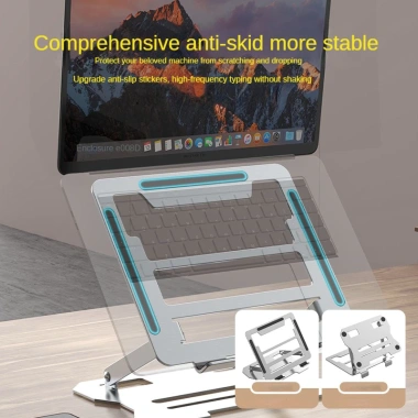 Giá Đỡ Kim Loại Laptop Tablet - Tản Nhiệt, Điều Chỉnh Độ Cao Góc Máy, Giá 170k 5