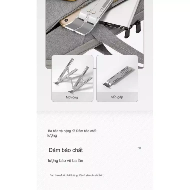 Giá đỡ laptop 15-16 inch nhôm linh hoạt PRAMI007 - Tản nhiệt hiệu quả, bảo vệ tối ưu, di động dễ dàng