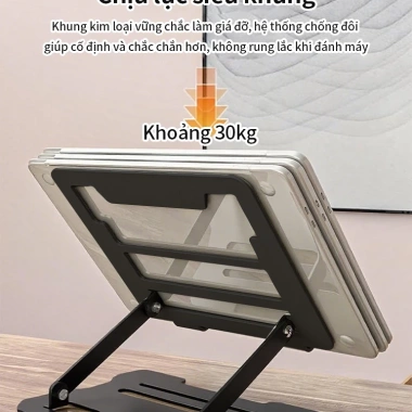 Giá Đỡ Laptop Aiodiy Hợp Kim Nhôm Bền, Chịu Lực Tốt, Cho MacBook, iPad, Máy Tính Bảng