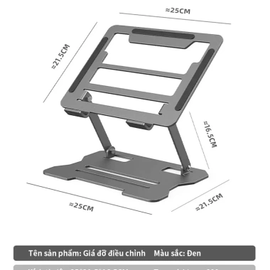Giá Đỡ Laptop Aiodiy Hợp Kim Nhôm Bền, Chịu Lực Tốt, Cho MacBook, iPad, Máy Tính Bảng