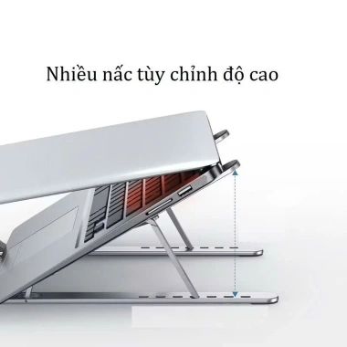 Giá đỡ laptop Air Pro 45W-85W, tản nhiệt gấp gọn, điều chỉnh độ cao N3 H5 - 45.000đ