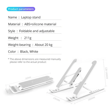 Giá đỡ laptop Ankndo bền bì gập lại tiện dụng, phù hợp mọi kích thước, giảm giá 21% 6