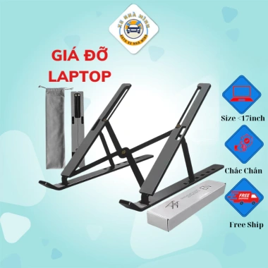 Giá Đỡ Laptop Cao Cấp Điều Chỉnh Chiều Cao Đệm Silicon 11-17 inch - Giá 136k